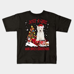 West Highland White Terrier Just A Girl Who Loves Christmas Kids T-Shirt